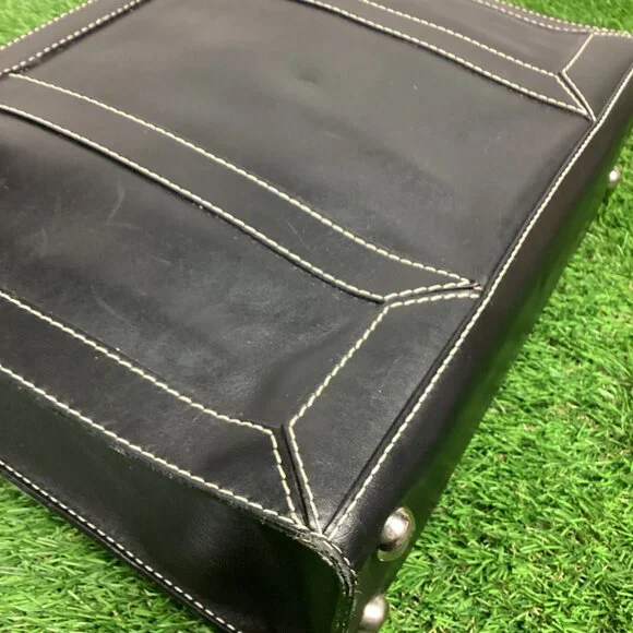 Vintage Marc Jacobs Handbag Briefcase Black Leather - Picture 7 of 16